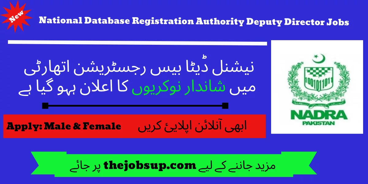 Deputy Director NADRA Jobs