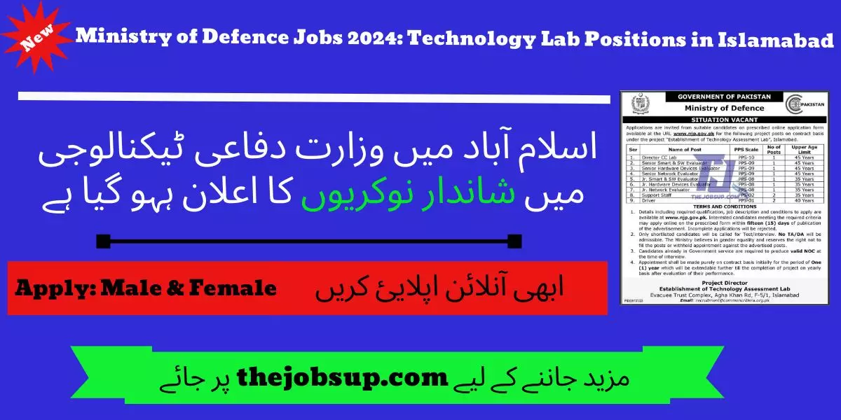 Technology Lab Positions in Islamabad