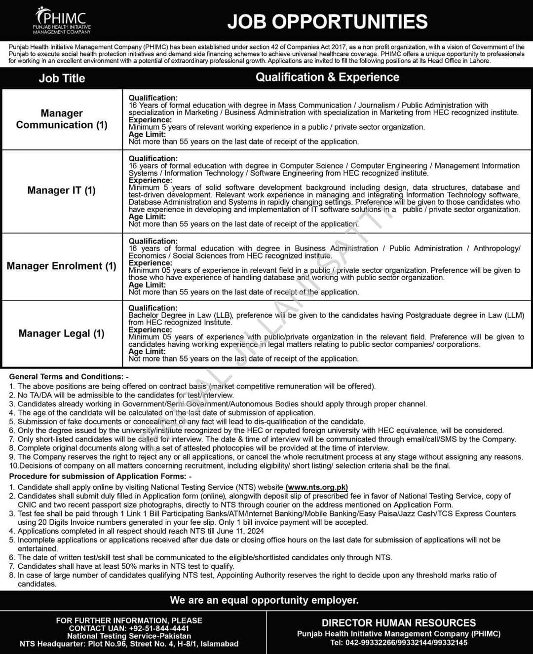 PHIMC Jobs 2024