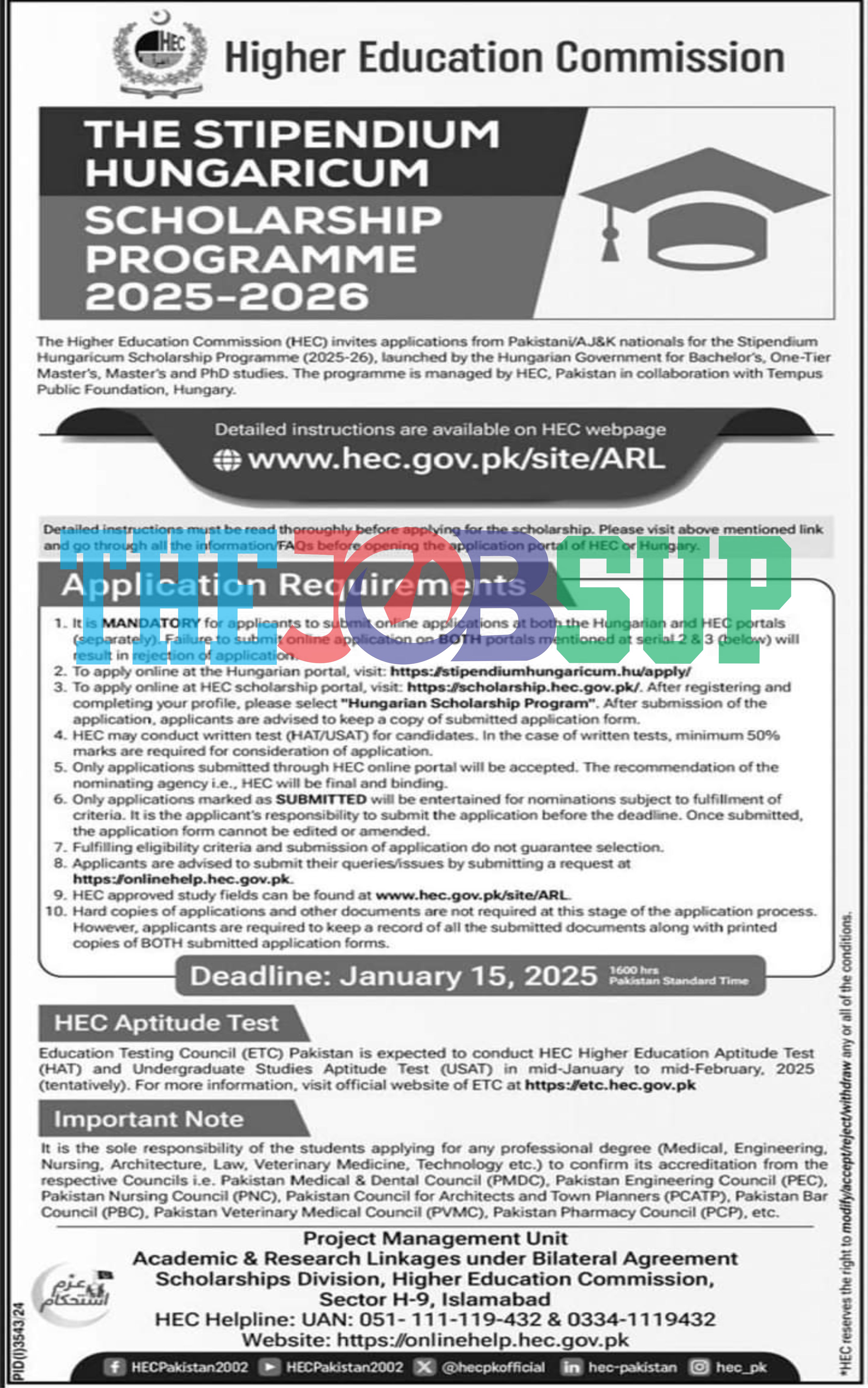 Hungarian scholarships for Pakistan